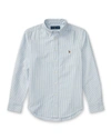 Polo Ralph Lauren Boy's Cotton Oxford Stripe Sport Shirt In Blue Pattern