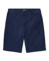 Polo Ralph Lauren Flat Front Chino Shorts In Navy
