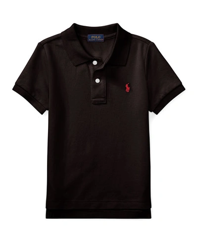 RALPH LAUREN BOY'S SHORT-SLEEVE LOGO EMBROIDERY POLO SHIRT,PROD223040185