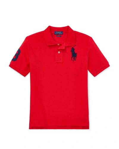 RALPH LAUREN BOY'S BIG PONY MESH KNIT POLO,PROD223040346