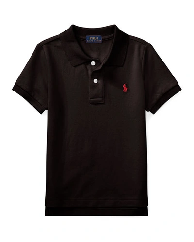 Ralph Lauren Short-sleeve Logo Embroidery Polo Shirt In Black