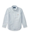 Polo Ralph Lauren Boy's Cotton Oxford Stripe Sport Shirt In Blue Pattern