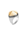 JOHN HARDY CLASSIC CHAIN HAMMERED RING W/ 18K GOLD,PROD222580165
