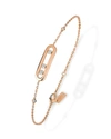 Messika Baby Move 18k Rose Gold Diamond Station Chain Bracelet