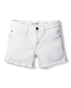 Dl Premium Denim Girl's Lucy Cut Off Denim Shorts In White
