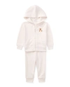 Polo Ralph Lauren Baby Girl's 2-piece Polo Bear Hoodie & Joggers Set In Pink