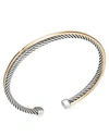David Yurman Crossover Bracelet With 18k Yellow Gold In Two Tone