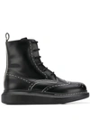 ALEXANDER MCQUEEN PUNCH HOLE 40MM ANKLE BOOTS