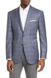 CANALI CLASSIC FIT PLAID SPORT COAT,CF00142219L13290Z