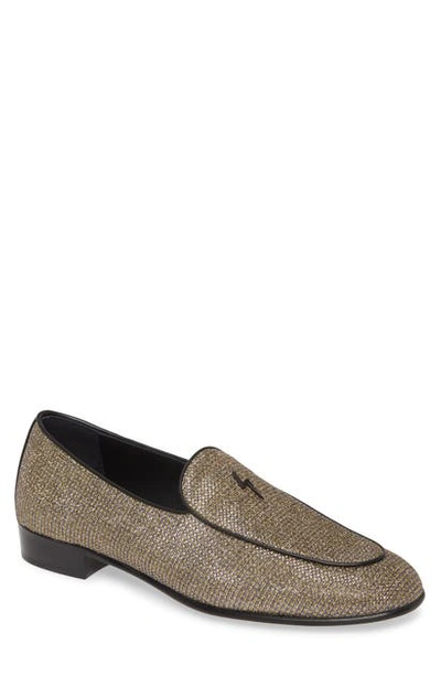 Giuseppe Zanotti Glitter Loafer In Gold