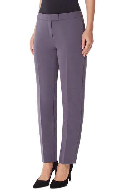 Anne Klein Cotton Blend Double Weave Pant In Black Forest