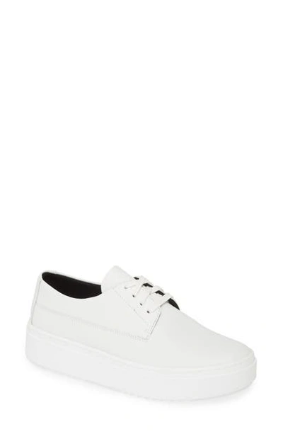 Eileen Fisher Prop Platform Sneaker In White Leather
