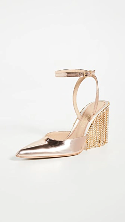 Area Crystal Chandelier High Heels In Gold