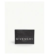 GIVENCHY LOGO PRINT LEATHER CARD HOLDER,30995061