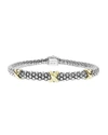 LAGOS EMBRACE SILVER & 18K GOLD X BRACELET, 6MM,PROD221400022