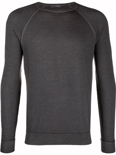 Drumohr Cotton Sweatshirt In Grey