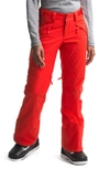 The North Face Freedom Waterproof Insulated Pants In Fiery Red