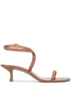 Cult Gaia Banu Kitten Heel Sandals In Brown