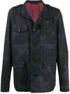ETRO CONCEALED ZIPPED FLORAL PRINT COAT