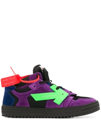 Off-white Off Court Low Violet Green In Black