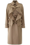 ALEXANDER MCQUEEN ALEXANDER MCQUEEN PEPLUM BELTED TRENCH COAT