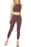 Sweaty Betty Zero Gravity 7/8 Running Leggings In Fluro Flash Leopard Print