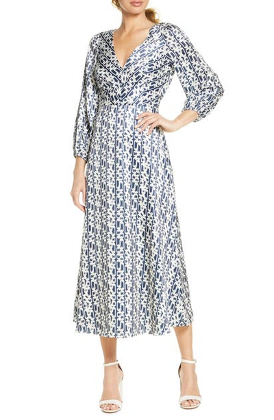 Ali & Jay New Horizons Satin Midi Dress In Print