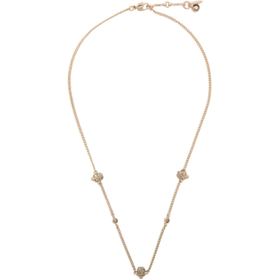 Alexander Mcqueen Gold Short Chain Necklace In 7285 0953