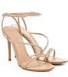 GIANVITO ROSSI CRYSTAL-EMBELLISHED LEATHER SANDALS,P00435249