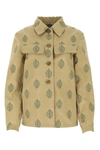 CHLOÉ CHLOÉ ALLOVER LOGO EMBROIDERED OVERSHIRT