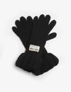 GUCCI LOGO PATCH WOOL GLOVES,141-3006058-6093963G206