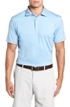 Peter Millar Stripe Featherweight Performance Polo In Cottage Blue