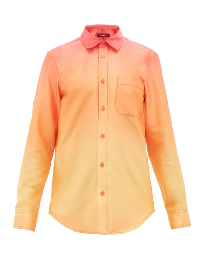 Sies Marjan Gradient Printed Stretch Shirt In Orange