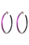 ALEXIS BITTAR LARGE SKINNY HOOP EARRINGS,AB00E149007