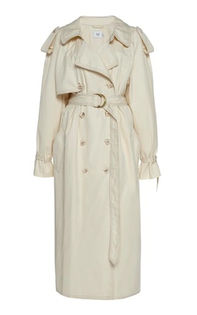 Aje Prima Plissã© Trench Coat In Neutral