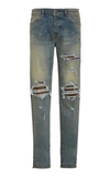 AMIRI MX1 DISTRESSED SLIM-LEG JEANS,751461