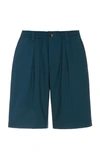 MARNI PLEATED TROPICAL WOOL SHORTS,753541