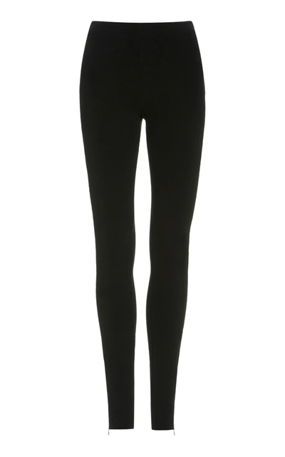 Totême High-rise Ribbed-trim Stretch-knit Leggings In Black