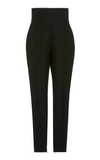 Alexandre Vauthier High Waist Grain De Poudre Skinny Pants In Black