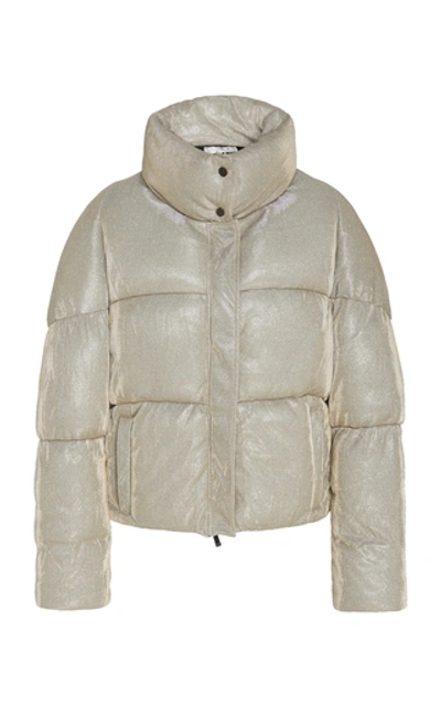 Apparis Camila Quilted Faux-leather Puffer Jacket In Metallic
