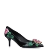DOLCE & GABBANA LEATHER TROPICAL ROSE PUMPS 60,14951939