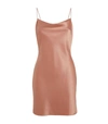 ALICE AND OLIVIA SATIN SLIP MINI DRESS,14971651