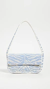 Staud Tommy Bag Light Blue/cream In Light Blue/cream