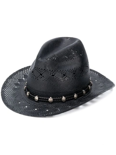 Saint Laurent Straw Cowboy Hat In Brown