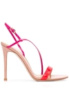 Gianvito Rossi Manhattan 105mm Colour-block Sandals In Pink