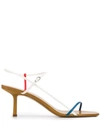 The Row Bare Color-block Leather Sandals In Blue