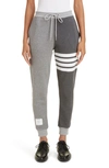 Thom Browne 4-bar Loopback Track Pants In Tonal Grey
