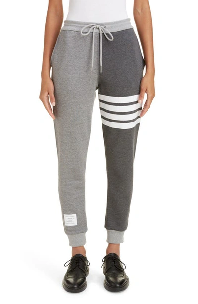 THOM BROWNE THOM BROWNE FOUR-BAR COTTON JOGGERS,FJQ001F-00535