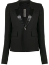 RICK OWENS SINGLE-BREASTED FITTED BLAZER