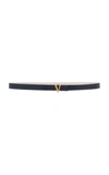 Versace Leather Waist Belt In Black